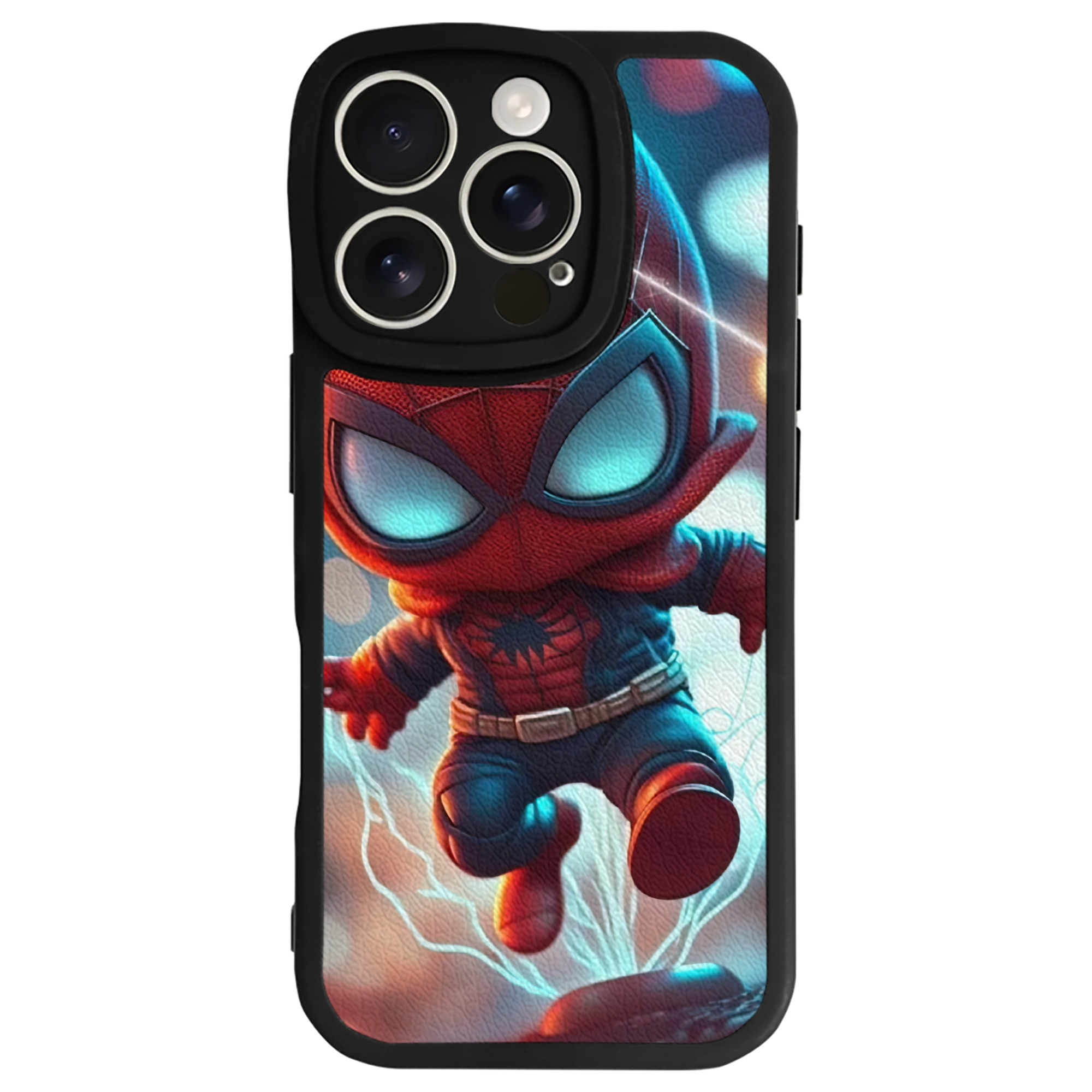 Spider Man スパイダーマン 【iPhone 16シリーズ対応】シリコンスマホケース（レザー調） 材質：シリコン